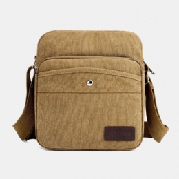 Herre Canvas Skuldertaske Crossbody Taske Til Udendørs