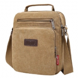 Herre Canvas Sling Bag Messenger Bag Small Travel Crossbody Bag Fit 9.7-tommer Ipad