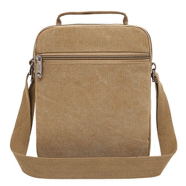 Herre Canvas Sling Bag Messenger Bag Small Travel Crossbody Bag Fit 9.7-tommer Ipad