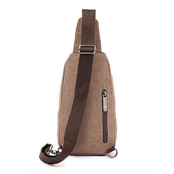 Herre Canvas Sling Bag Udendørs Sport Casual Chest Pack Crossbody Swagger Bag