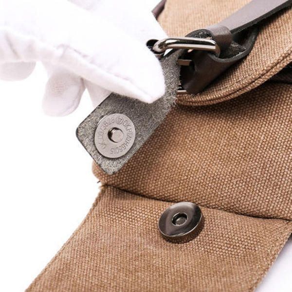 Herre Canvas Sling Bag Udendørs Sport Casual Chest Pack Crossbody Swagger Bag