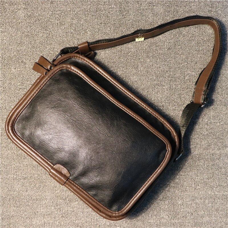 Herre Casual Blødt Læderryg Tyverisikringslomme Crossbody-tasker Messenger-skuldertaske