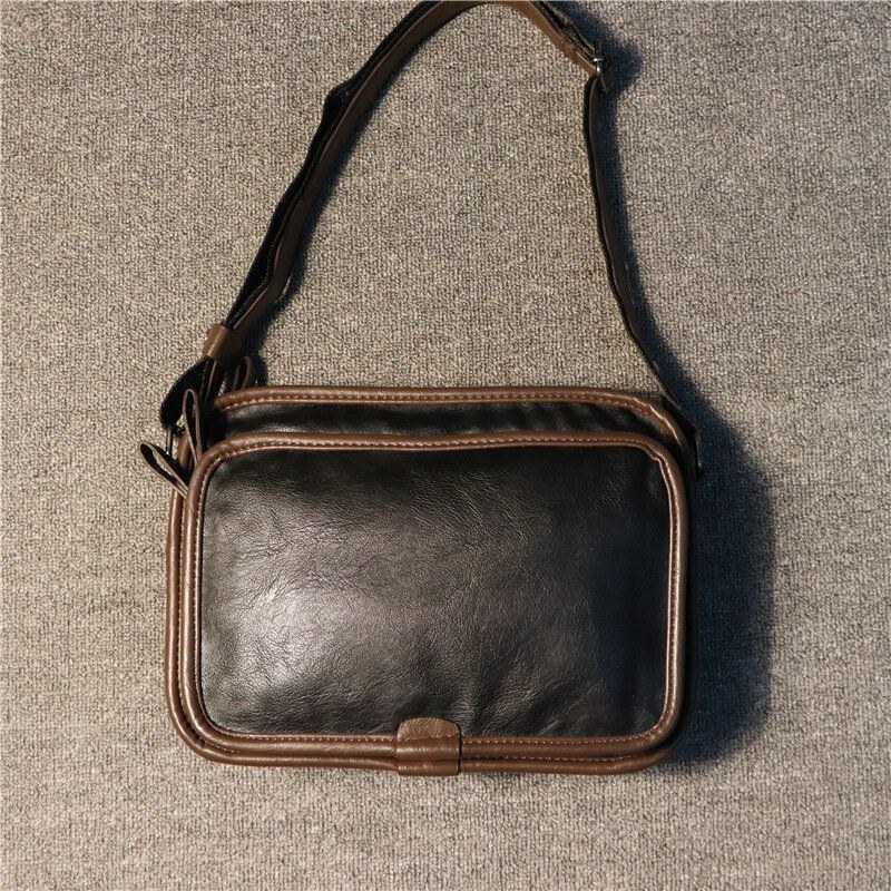 Herre Casual Blødt Læderryg Tyverisikringslomme Crossbody-tasker Messenger-skuldertaske