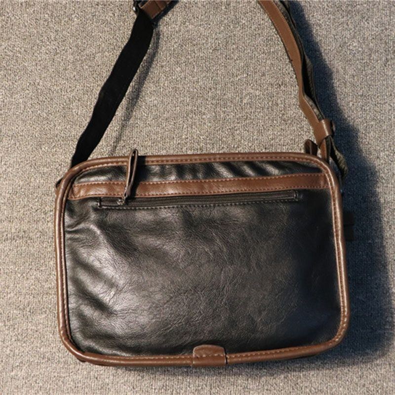 Herre Casual Blødt Læderryg Tyverisikringslomme Crossbody-tasker Messenger-skuldertaske