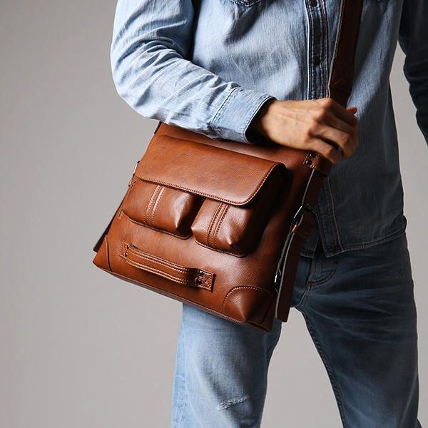 Herre Casual Briefcase 13-14 Tommer Laptoptaske Håndtaske Multifunktion Skuldertaske Rygsæk