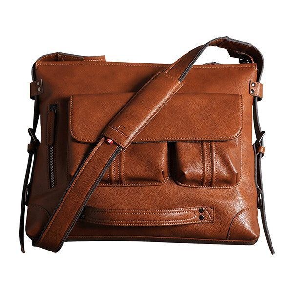 Herre Casual Briefcase 13-14 Tommer Laptoptaske Håndtaske Multifunktion Skuldertaske Rygsæk