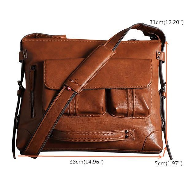 Herre Casual Briefcase 13-14 Tommer Laptoptaske Håndtaske Multifunktion Skuldertaske Rygsæk