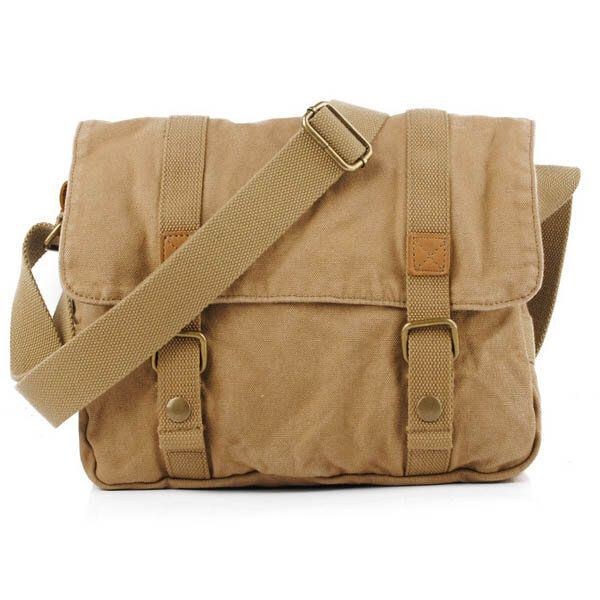 Herre Casual Canvas Koskind Big Crossbody Skuldertaske