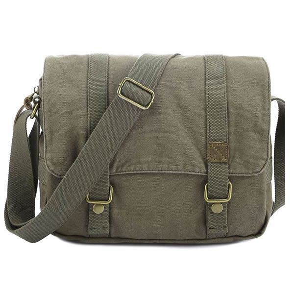 Herre Casual Canvas Koskind Big Crossbody Skuldertaske