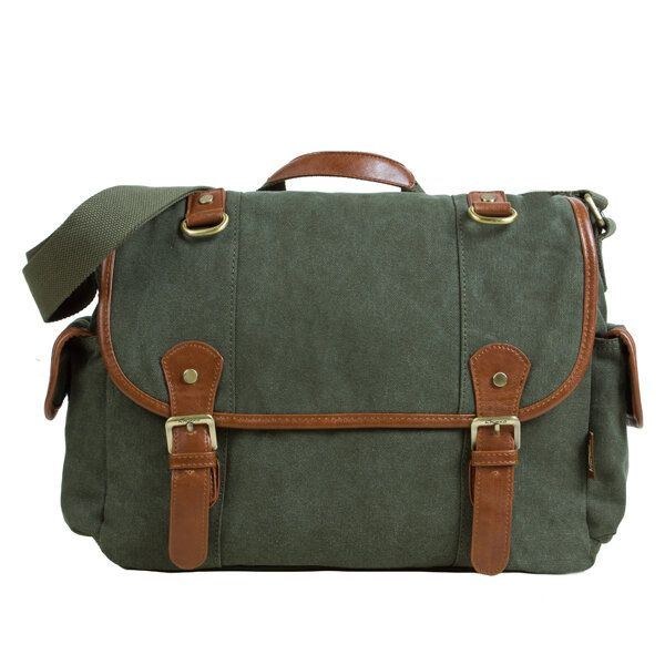 Herre Casual Canvas Skuldertaske Outdoor Messenger Tasker