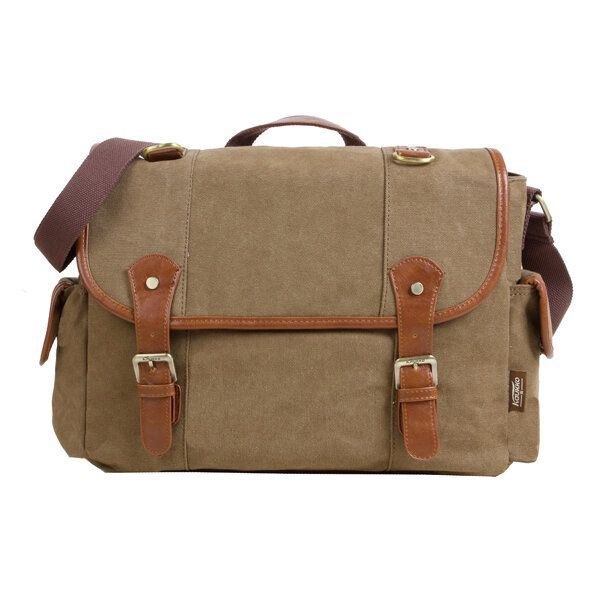 Herre Casual Canvas Skuldertaske Outdoor Messenger Tasker