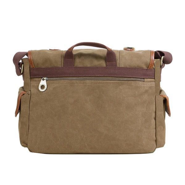 Herre Casual Canvas Skuldertaske Outdoor Messenger Tasker