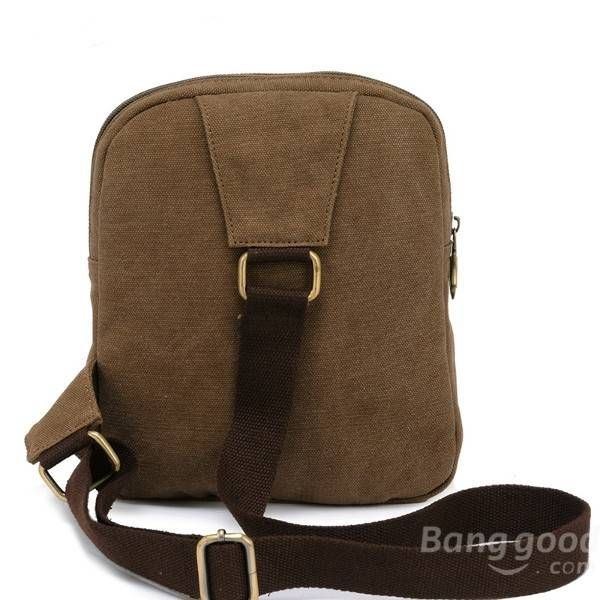 Herre Dame Casual Canvas Skuldertasker Chest Pack Messenger Bag