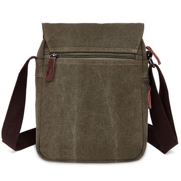 Herre Kvinder Canvas Fritid Multi Pocket Crossboby Bag Kapacitet Skuldertaske