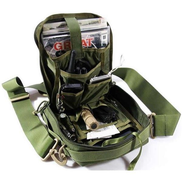 Herre Kvinder Nylon Sport Outdoor Tactical Army Ipad Skulder Crossbody Taske