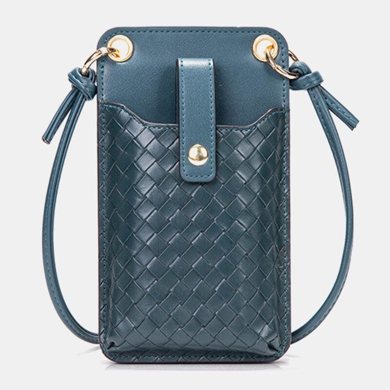 Herre Kvinder Pu Læder Anti-tyveri Multi-card Slot Kortholder 6.5 Tommer Telefon Taske Crossbody Taske Skuldertaske