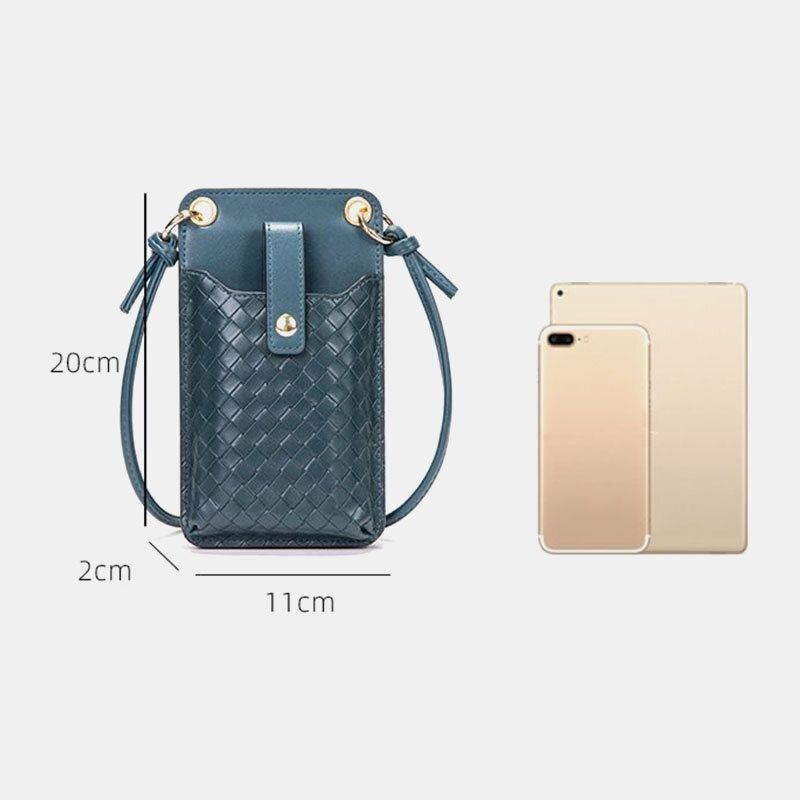 Herre Kvinder Pu Læder Anti-tyveri Multi-card Slot Kortholder 6.5 Tommer Telefon Taske Crossbody Taske Skuldertaske