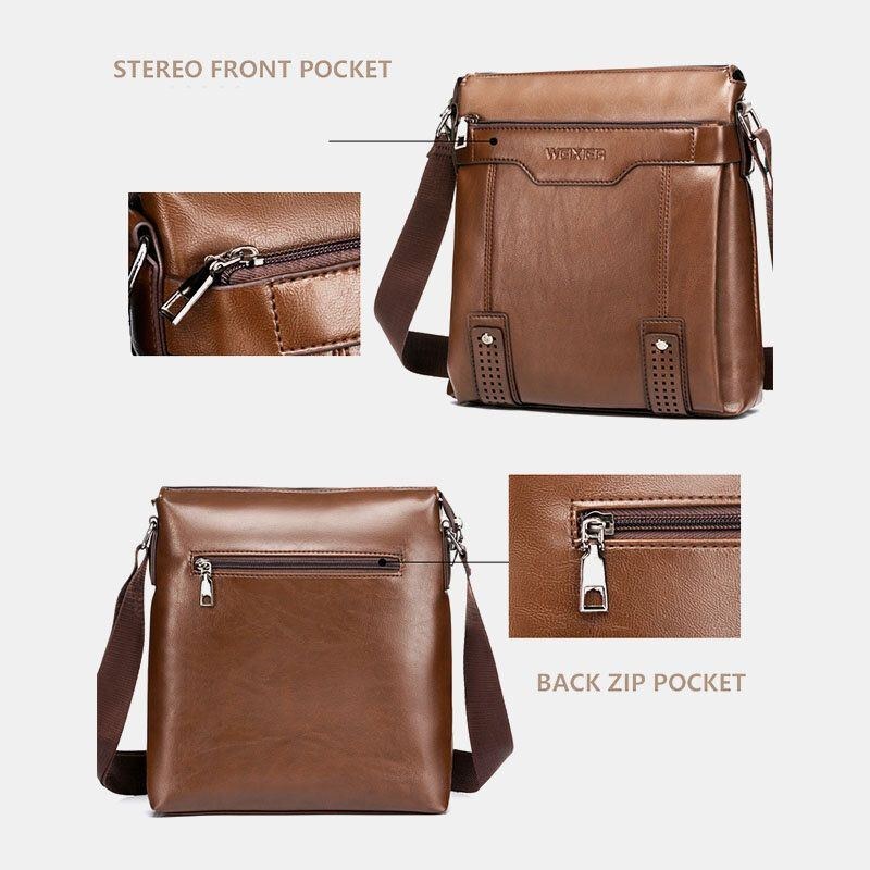 Herre Med Stor Kapacitet Crossbody-tasker Med Flere Lommer Casual Slidbestandig 6.5 Tommer Telefontaske Messenger Bag Skuldertaske