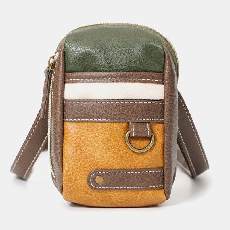 Herre Mini Syning Farve Casual Crossbody Tasker Aftagelig Skulderrem All-match 6.5 Tommer Telefontaske