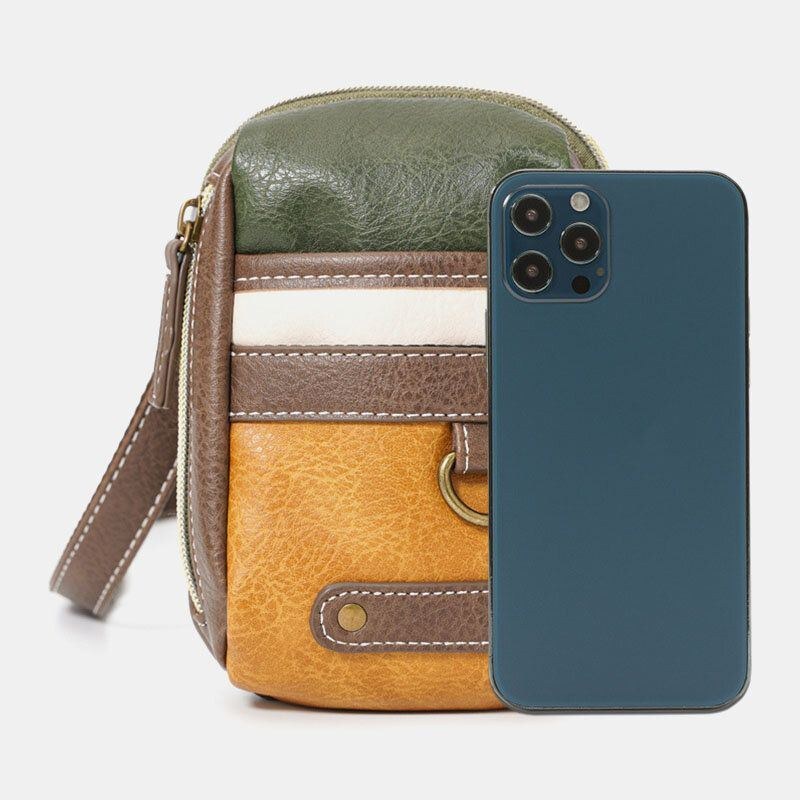 Herre Mini Syning Farve Casual Crossbody Tasker Aftagelig Skulderrem All-match 6.5 Tommer Telefontaske