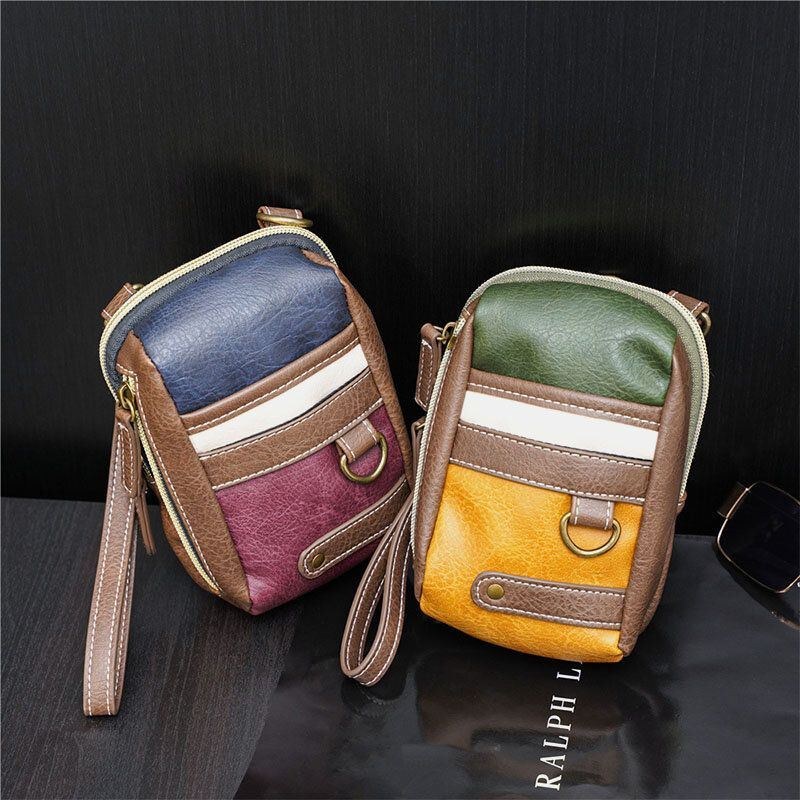 Herre Mini Syning Farve Casual Crossbody Tasker Aftagelig Skulderrem All-match 6.5 Tommer Telefontaske