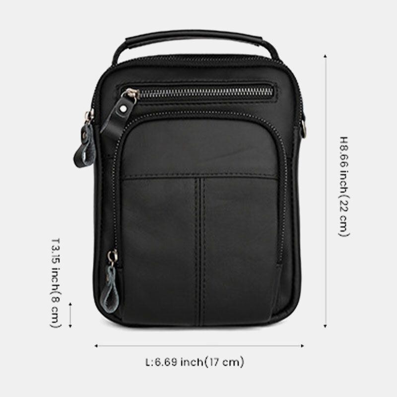 Herre Multi-pocket Retro 6.5 Tommer Telefontaske Taljetaske Ryg Tyverisikre Lommedesign Crossbody-tasker Bæltetaske