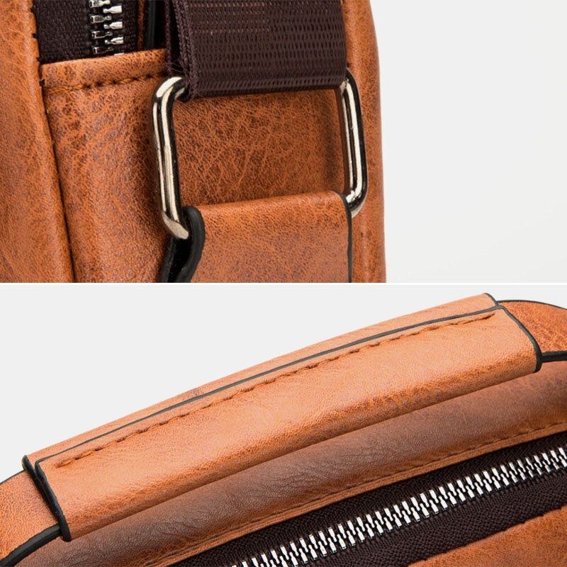 Herre Multi-pocket Vandtæt Slidfast Crossbody Tasker Retro Stor Kapacitet Skuldertaske Håndtaske