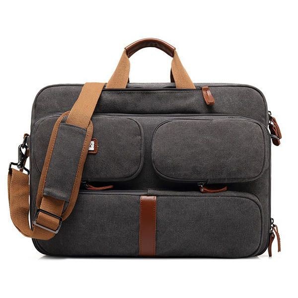 Herre Multifunktionel Laptop Rygsæk Crossbody Taske