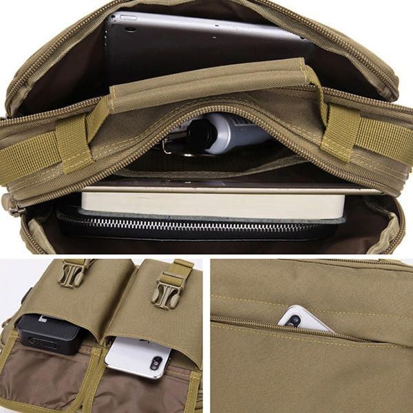 Herre Ny Canvas Tactical Camo Casual Crossbody Taske