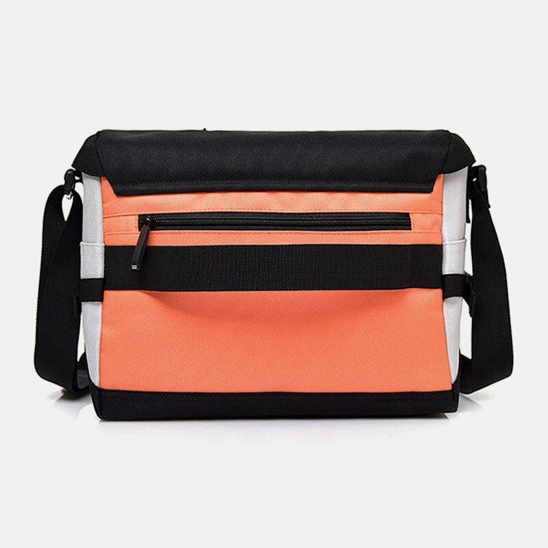 Herre Nylon Medium Kapacitet Kontrast Farve Casual Personality Skoletaske Crossbody Bag Skuldertaske