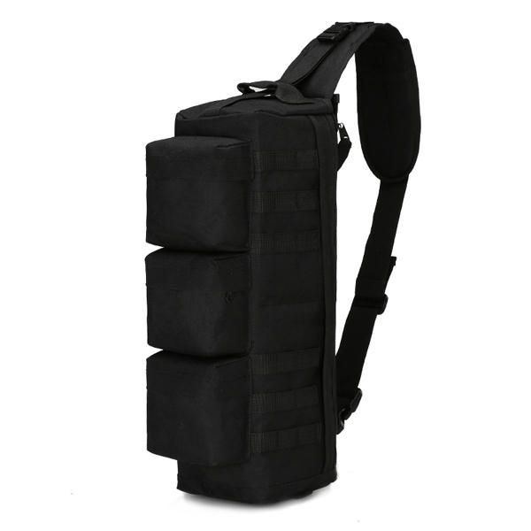 Herre Nylon Tactical Outdoor Sport Cs Crossbody-taske Vandrebrysttaske