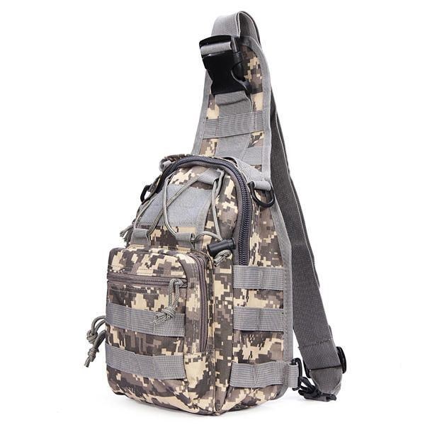 Herre Outdoor Sport Crossbody Sling Skulder Brysttaske