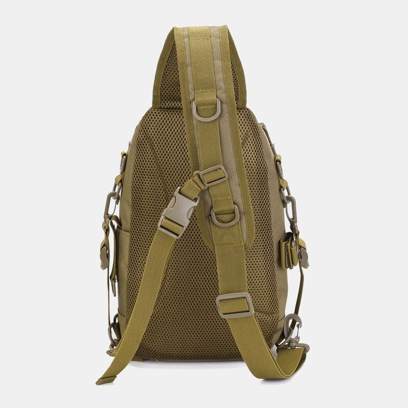 Herre Oxford Camo Multifunktion Vandtæt Udendørs Sports Ridning Taktisk Skuldertaske Crossbody Taske Brysttaske