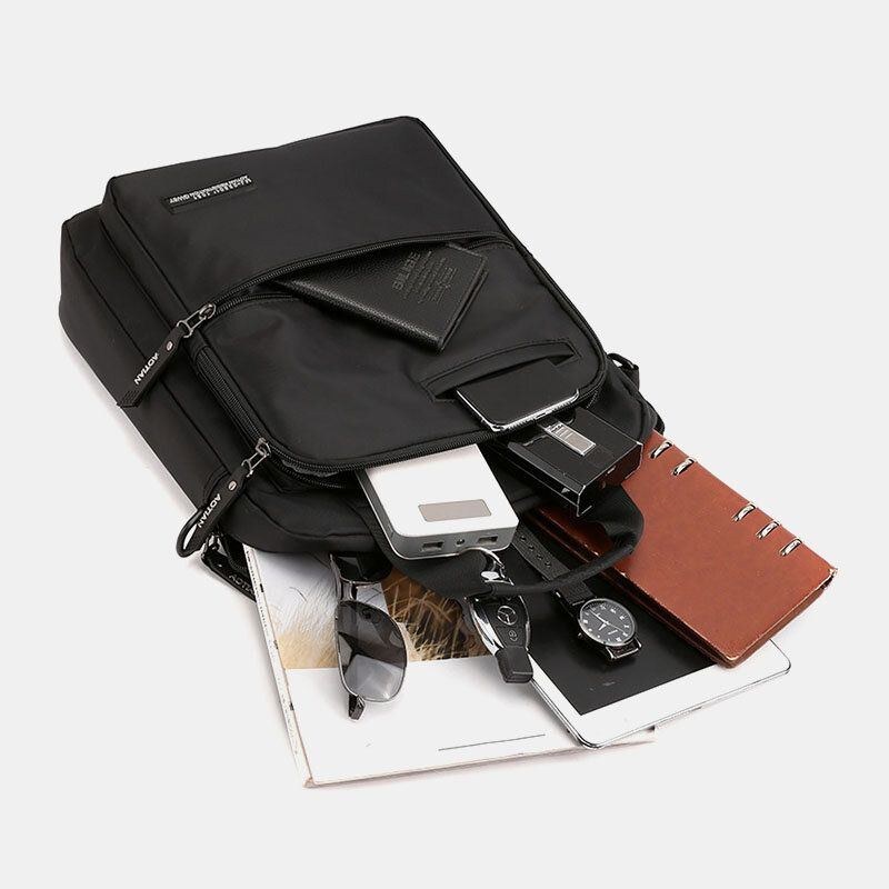 Herre Oxford Klud Stor Kapacitet Vandtæt Multi-bære Multifunktionel 13 Tommer Bærbar Taske Dokumentmappe Skuldertaske Crossbody Taske