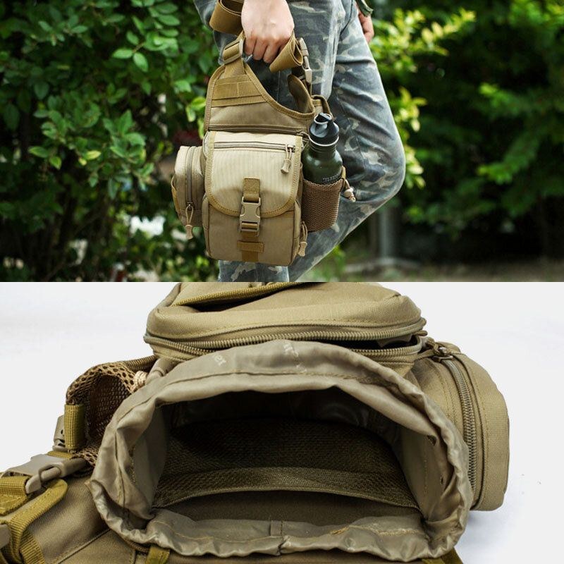 Herre Oxford Udendørs Ridning Sport Camo Vandtæt Crossbody-taske Med Stor Kapacitet Taljetaske Sadeltaske