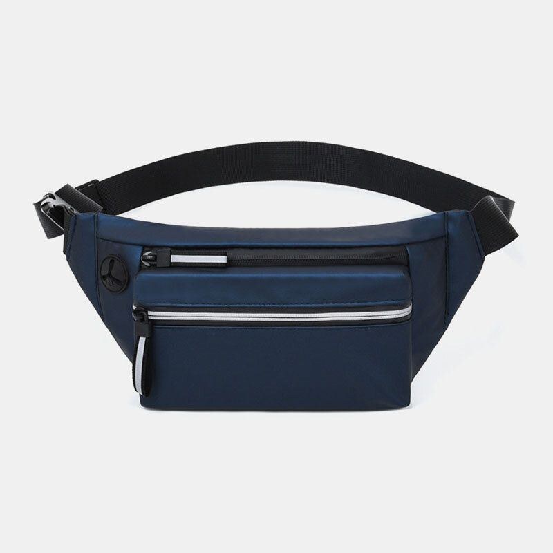 Herre Polyester Øretelefon Hul Multi-bære Vandtæt Casual Crossbody Taske Brysttaske Sling Bag