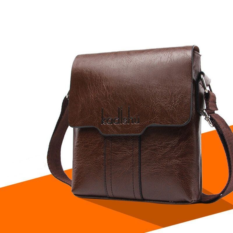 Herre Pu Læder Fritid Crossbody Taske Skuldertaske