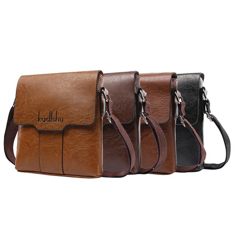 Herre Pu Læder Fritid Crossbody Taske Skuldertaske