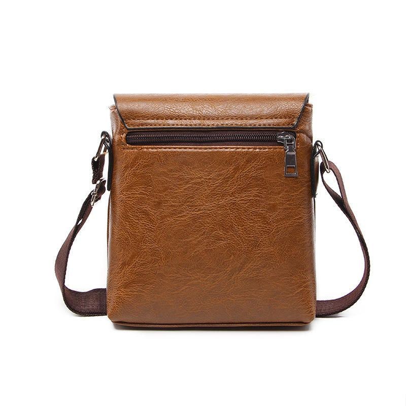 Herre Pu Læder Fritid Crossbody Taske Skuldertaske