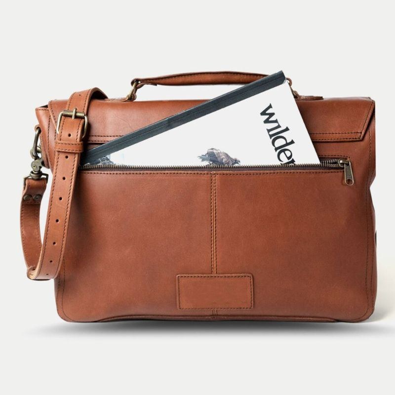 Herre Pu Læder Multifunktion Vintage 15.6" Laptop Anti-tyveri Briefcase Messenger Bag Crossbody Taske