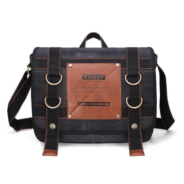 Herre Retro Canvas Travel Skuldertaske Skole Messenger Tasker