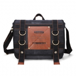 Herre Retro Canvas Travel Skuldertaske Skole Messenger Tasker