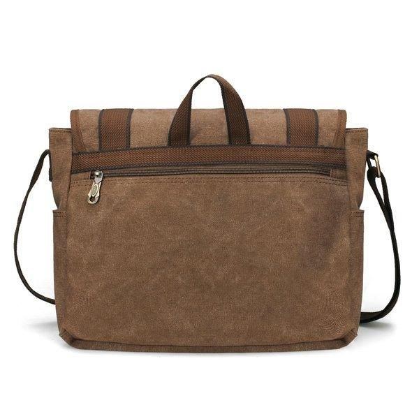 Herre Retro Canvas Travel Skuldertaske Skole Messenger Tasker