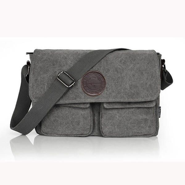 Herre Retro Crossbody Taske Lærred Skuldertaske Messenger