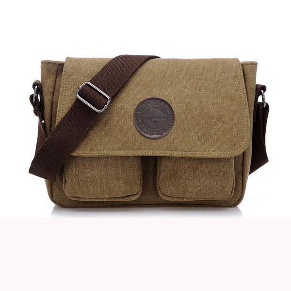 Herre Retro Crossbody Taske Lærred Skuldertaske Messenger