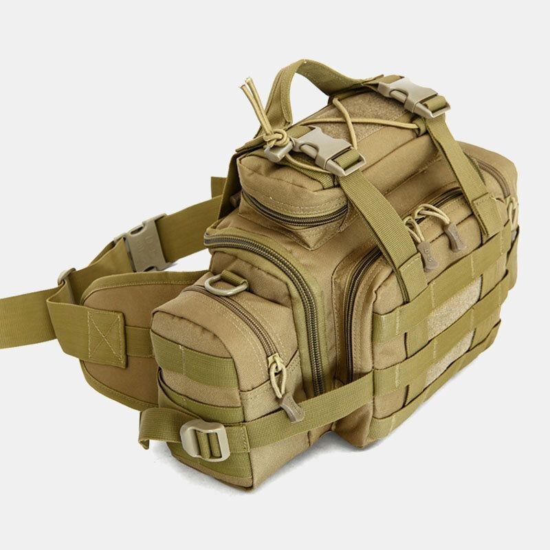 Herre Unisex Nylon Taktisk Camouflage Udendørs Ridning Multi-bære Værktøjstaske Crossbody Taske Taljetaske