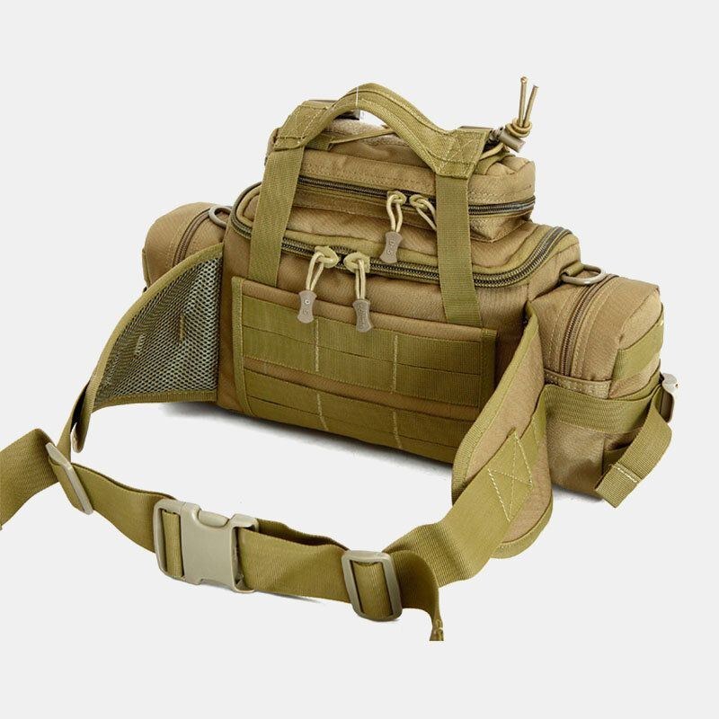 Herre Unisex Nylon Taktisk Camouflage Udendørs Ridning Multi-bære Værktøjstaske Crossbody Taske Taljetaske