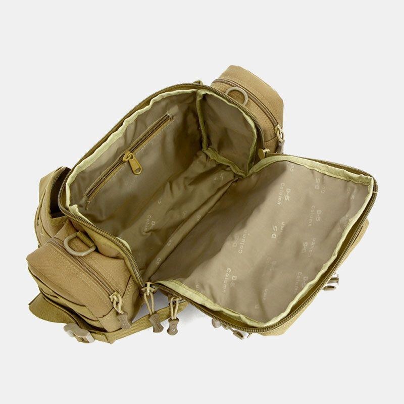 Herre Unisex Nylon Taktisk Camouflage Udendørs Ridning Multi-bære Værktøjstaske Crossbody Taske Taljetaske