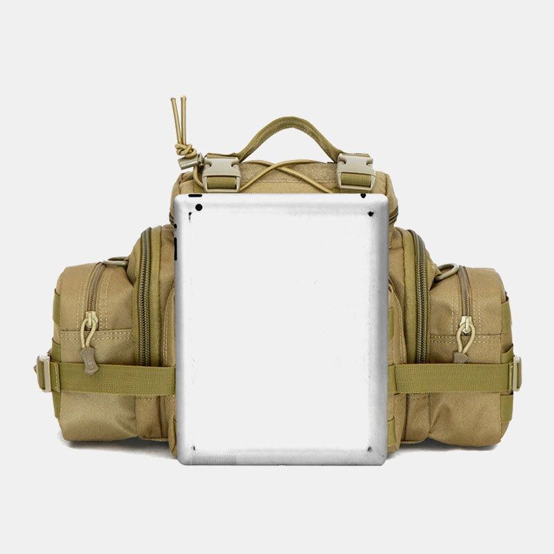 Herre Unisex Nylon Taktisk Camouflage Udendørs Ridning Multi-bære Værktøjstaske Crossbody Taske Taljetaske