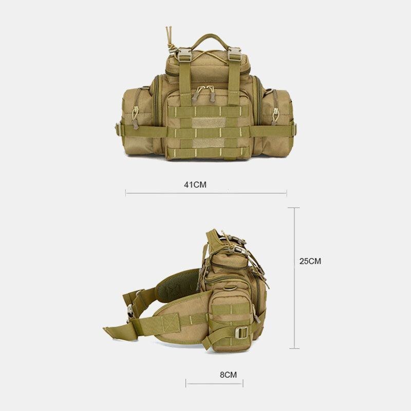 Herre Unisex Nylon Taktisk Camouflage Udendørs Ridning Multi-bære Værktøjstaske Crossbody Taske Taljetaske